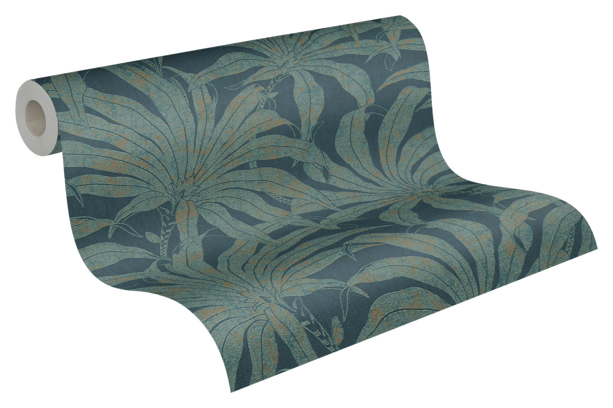 A.S.Creation Vliestapete blau gold petrol B/H/D: ca. 53x1005x9,2 cm Vliestapete - blau/gold (9,20/1005,00cm) - A.S.Creation