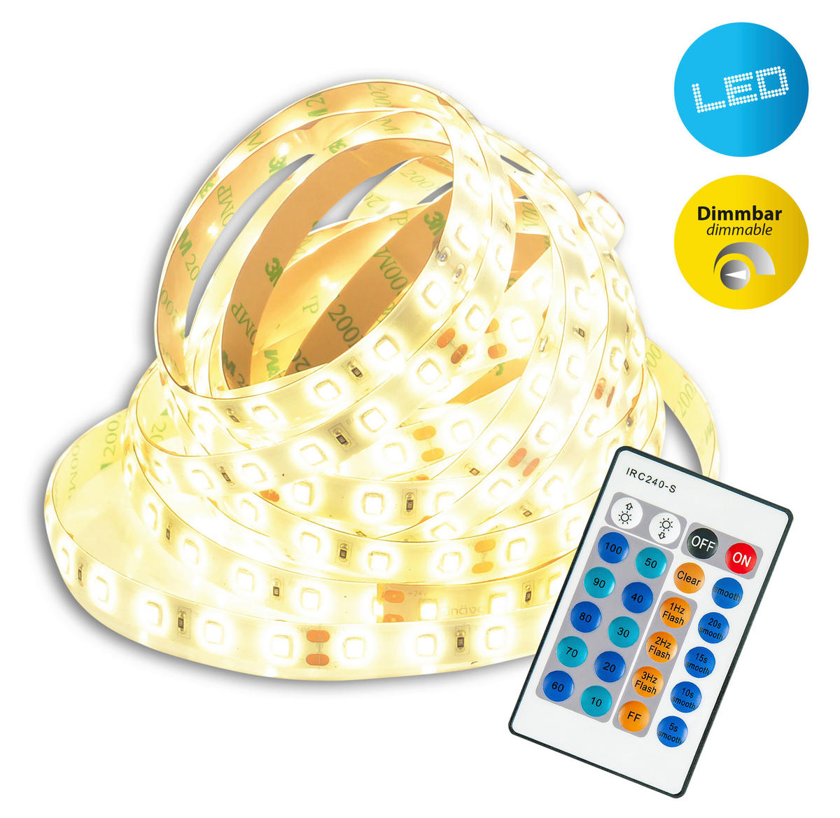 Näve Leuchten LED-Streifen weiß Kunststoff B/H/T: ca. 500x0,2x1 cm LED-Streifen - weiß (500,00/0,20/1,00cm) - Näve Leuchten