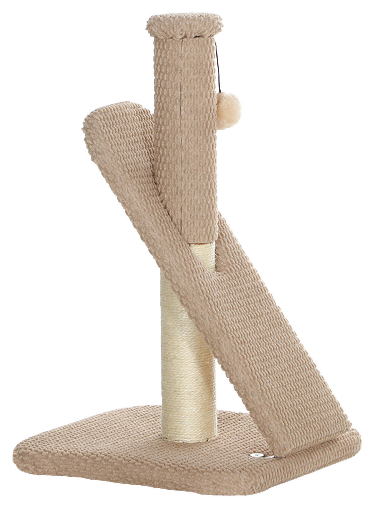PawHut Kratzstamm braun Polyester B/H/L: ca. 33x54x33 cm Kratzstamm - braun (33,00/33,00/54,00cm) - PawHut
