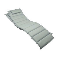 VCM Liegenauflage 2er Set grau Polyester B/H/L: ca. 60x6x190 cm 2er Set - grau (190,00/60,00/6,00cm) - VCM