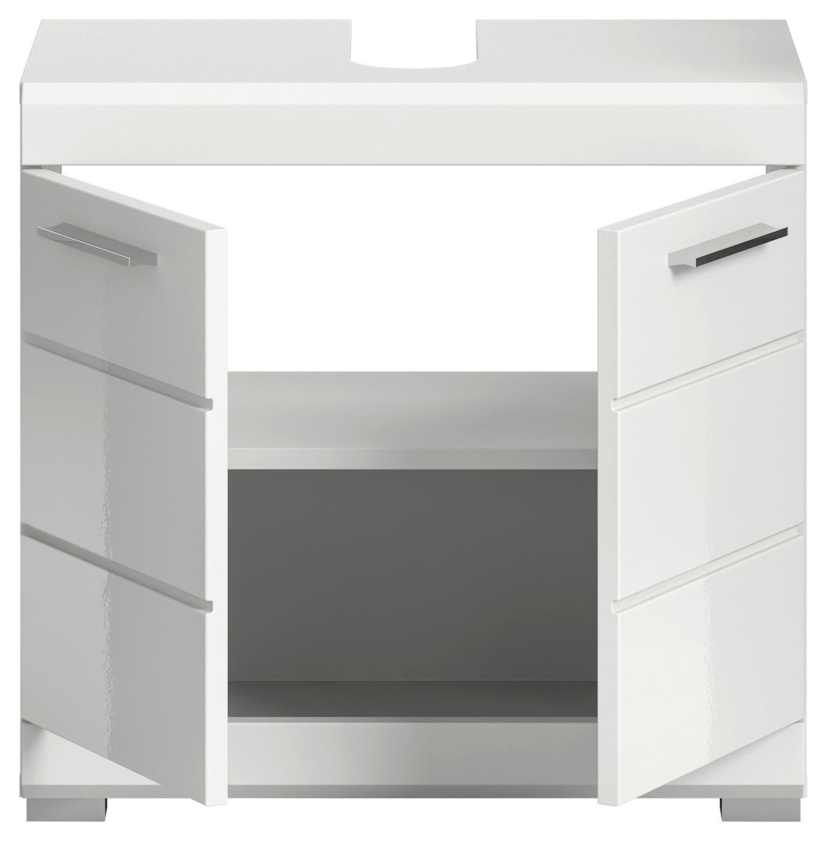 Waschbeckenunterschrank Scout weiß weiß Hochglanz B/H/T: ca. 60x56x34 cm Scout - weiß (60,00/56,00/34,00cm) - xonox.home