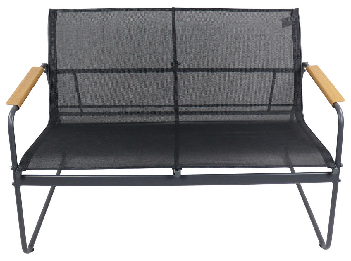 VCM Gartensitzgruppe grau Metall B/H/L: ca. 110x76x74 cm Gartensitz-/Essgruppe 4 tlg. - grau (74,00/110,00/76,00cm) - VCM