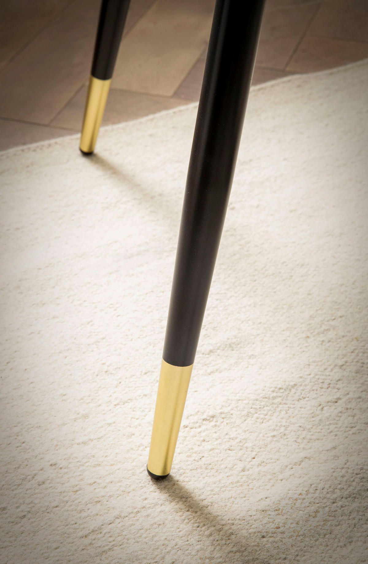 Esstisch schwarz Marmor Optik H/D: ca. 76x75 cm Esszimmertisch - schwarz (75,00/76,00cm) - Wohnling