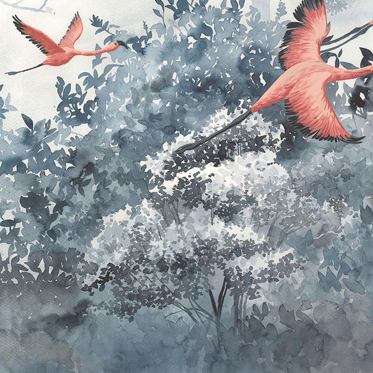 Komar Fototapete Flamingos in the Sky B/L: ca. 400x280 cm Flamingos in the Sky - (400,00/280,00cm) - Komar