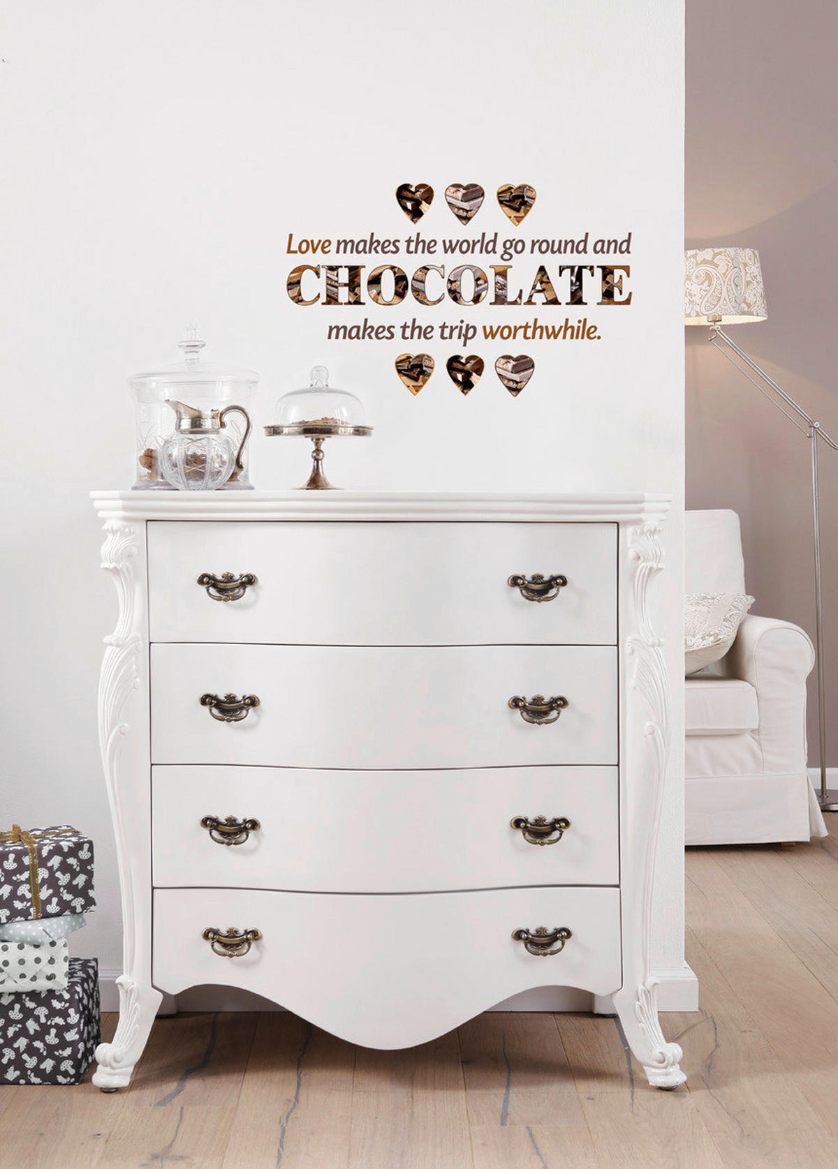 Komar Wandtattoo Chocolate Sprüche Chocolate B/L: ca. 50x70 cm Chocolate - (50,00/70,00cm) - Komar