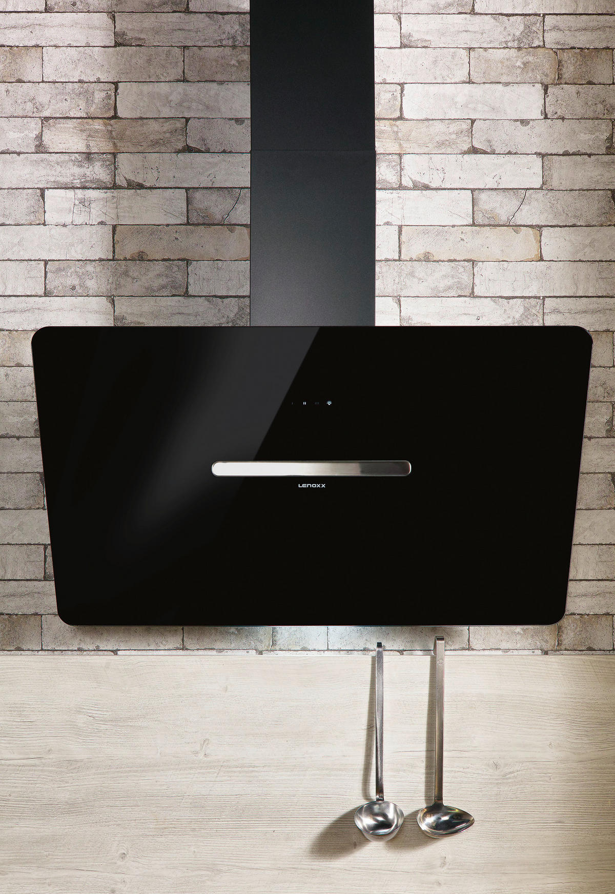 INTERPLAN Dunstabzugshaube Carat Touch Black 90 schwarz Glas Edelstahl B/H/T: ca. 90x40x40 cm Carat Touch Black 90 - schwarz (90,00/40,00/40,00cm) - INTERPLAN