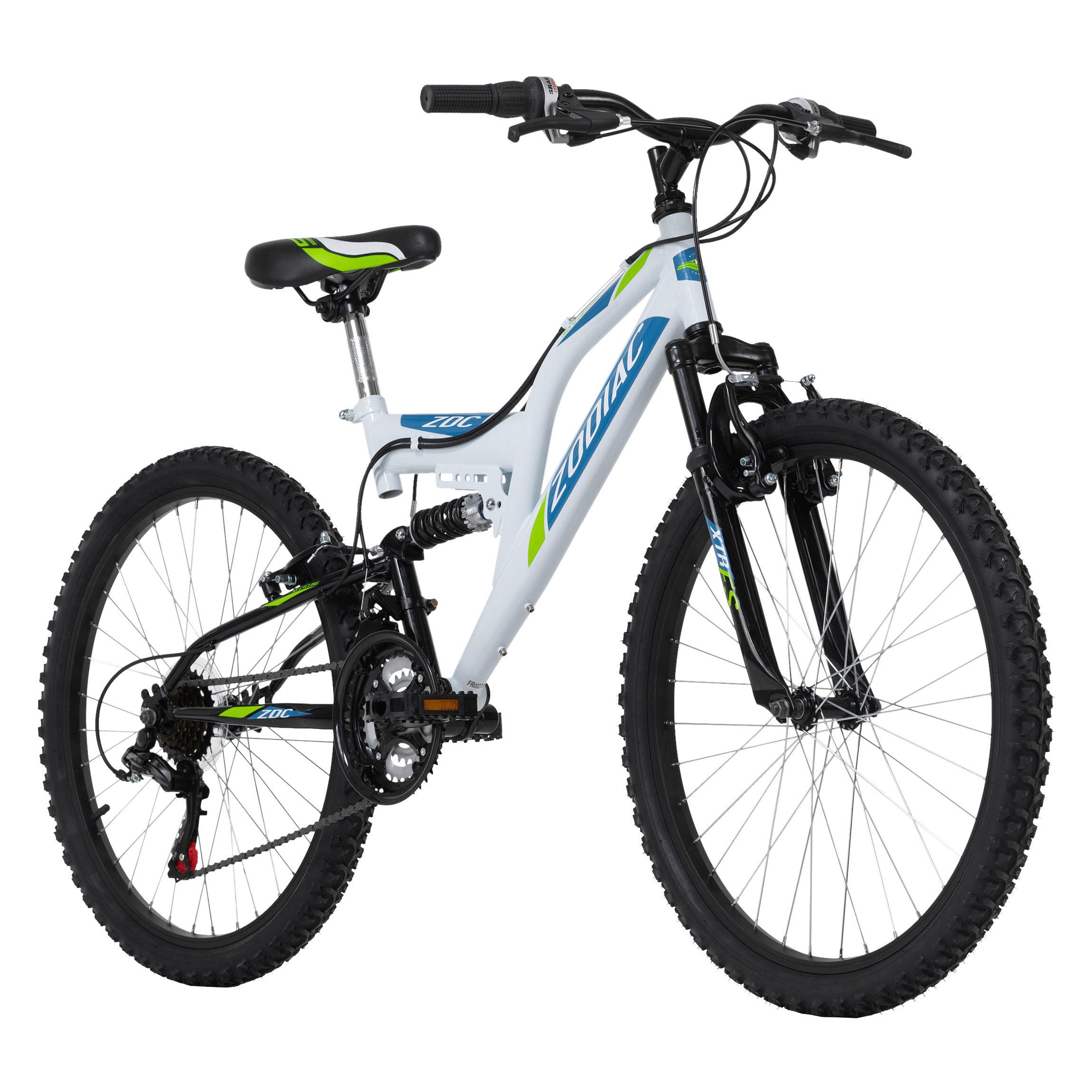 KS-Cycling Kinder-Mountainbike Zodiac 24 Zoll Rahmenhöhe 38 cm 18 Gänge weiß weiß ca. 24 Zoll