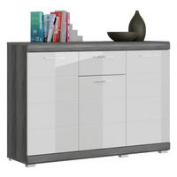 Kommode SCOUT Rauchsilber Nachbildung weiß Hochglanz B/H/T: ca. 120x85x37 cm SCOUT - weiß (120,00/85,00/37,00cm) - xonox.home