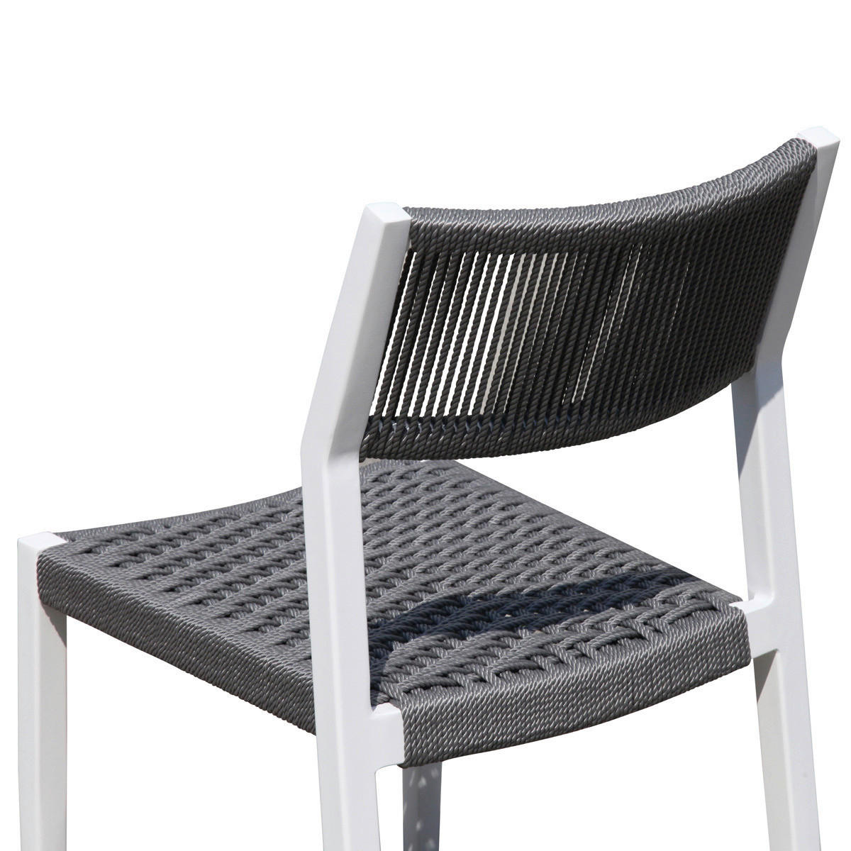 Grasekamp Stapelstuhl-Set Sol anthrazit Aluminium B/H/L: ca. 42x80x50 cm Sol - weiß/anthrazit (50,00/42,00/80,00cm) - Grasekamp