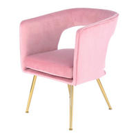Stuhl Jolene 100 rosa Microfaser B/H/T: ca. 60x77x63 cm Jolene 100 - gold/rosa (60,00/77,00/63,00cm) - 360 Living