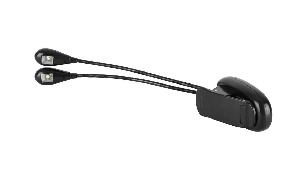 LED-Tischleuchte C31737PO schwarz Kunststoff B/H/T: ca. 5x8x21 cm Batterie-Klemmleuchte_Ben - schwarz (5,00/8,00/21,00cm)