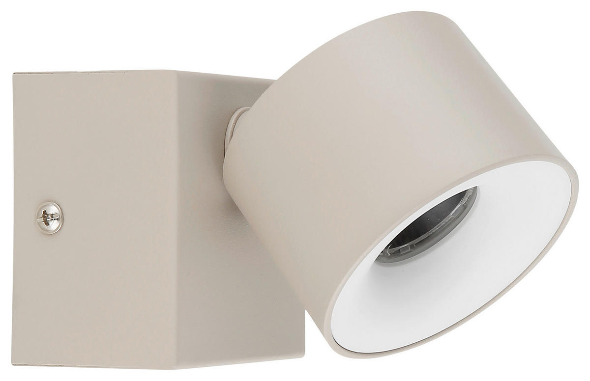 GLOBO LED-Strahler sand Metall Kunststoff Aluminium B/H/L: ca. 8,5x11x8,5 cm 1 Brennstellen LED-Strahler-Rae - sand (8,50/8,50/11,00cm) - GLOBO