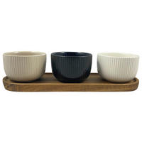 Servierplatte beige Steingut B/H/L: ca. 27x9x6 cm Servierplatte_4tlg. - beige/natur (6,00/27,00/9,00cm)