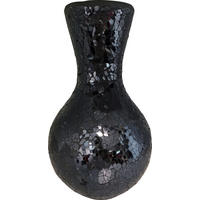 POCOline Vase schwarz Glas B/H/L: ca. 15x27x15 cm Vase_Mosaik - schwarz (15,00/15,00/27,00cm) - POCOline