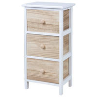 POCOline Aufbewahrungsregal weiß Holz B/H/L: ca. 23x61x30 cm Aufbewahrungsregal - weiß/natur (30,00/23,00/61,00cm) - POCOline