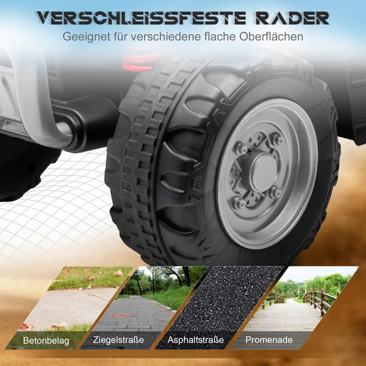 AIYAPLAY Kinderauto schwarz B/H/L: ca. 38,5x65,5x43,5 cm Kinderquad - schwarz (43,50/38,50/65,50cm) - AIYAPLAY