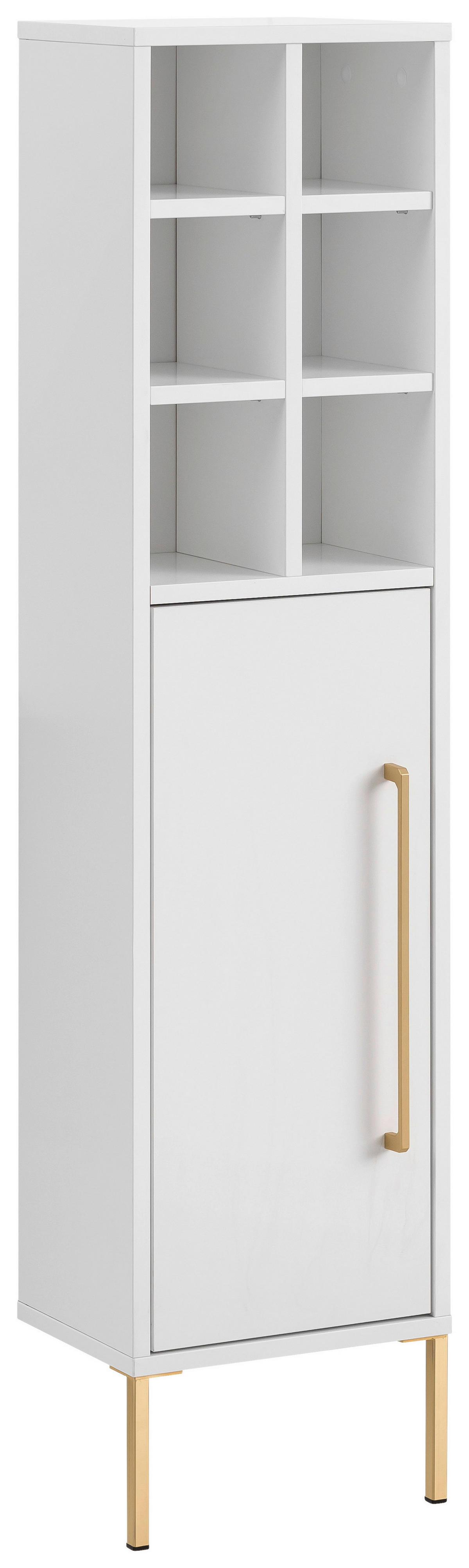 Midischrank Sarah weiß B/H/T: ca. 30,4x130,6x21,8 cm Sarah - weiß (30,40/130,60/21,80cm) - Möbelpartner