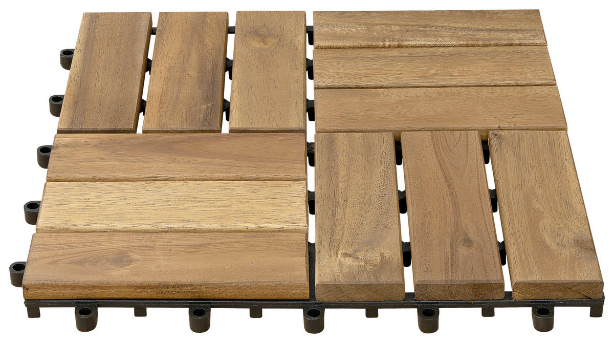 POCOline Terrassenfliese Akazie Akazie B/L: ca. 30x30 cm Akazie - Akazie (30,00/30,00/2,40cm) - POCOline