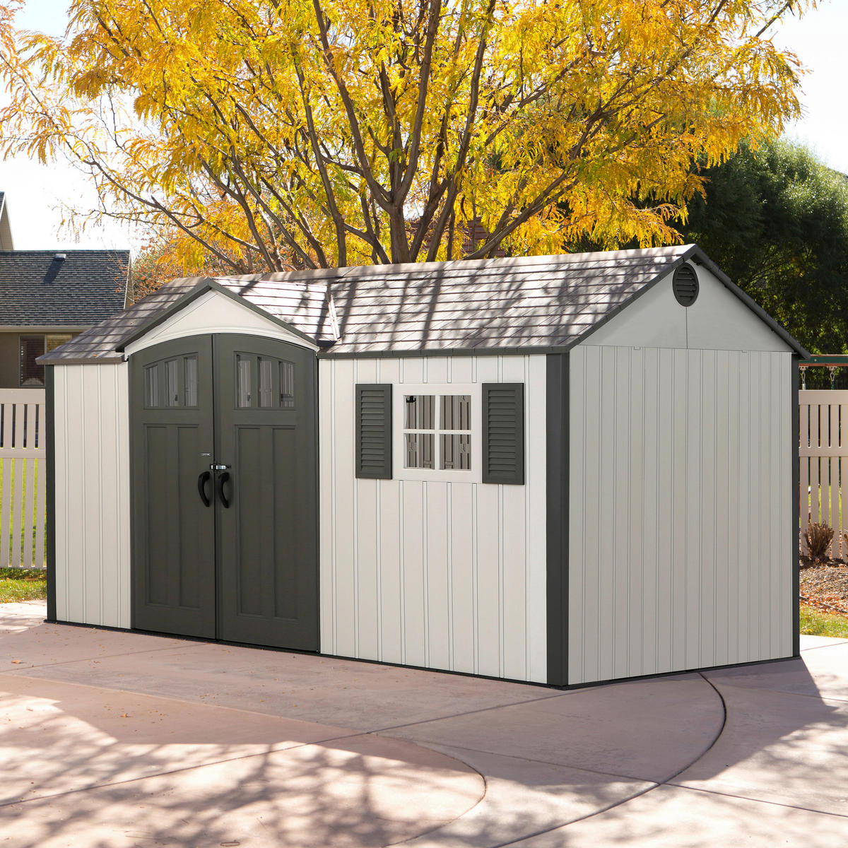 Lifetime Gerätehaus Texas hellgrau B/H/L: ca. 381x243,84x243,84 cm Texas - hellgrau (243,84/381,00/243,84cm) - Lifetime