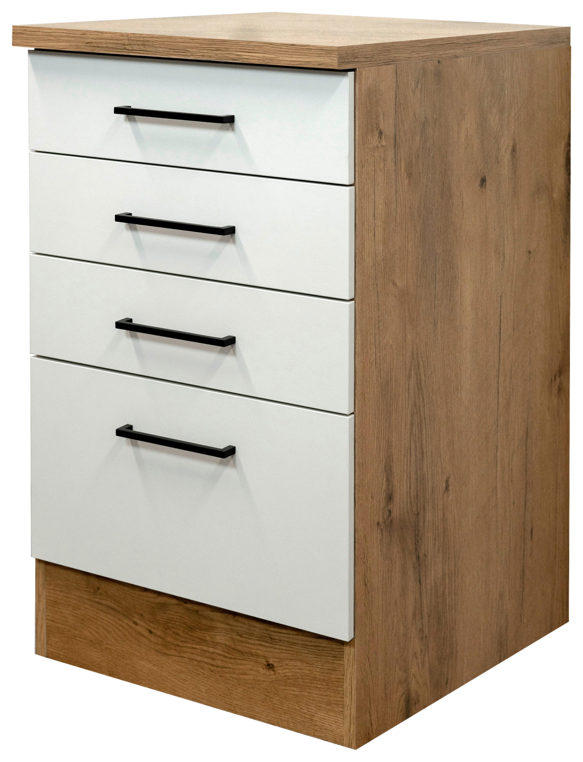 Schubkastenschrank Avila Magnolie matt B/H/T: ca. 50x85x60 cm Avila - schwarz/Magnolie (50,00/85,00/60,00cm) - Flex-Well