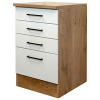Schubkastenschrank Avila Magnolie matt B/H/T: ca. 50x85x60 cm Avila - schwarz/Magnolie (50,00/85,00/60,00cm) - Flex-Well