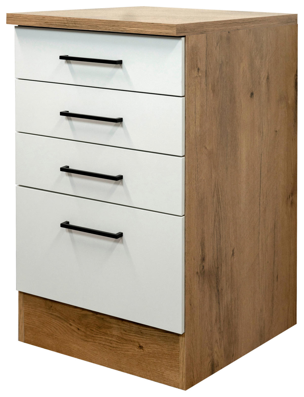 Schubkastenschrank Avila Magnolie matt B/H/T: ca. 50x85x60 cm Avila - schwarz/Magnolie (50,00/85,00/60,00cm) - Flex-Well