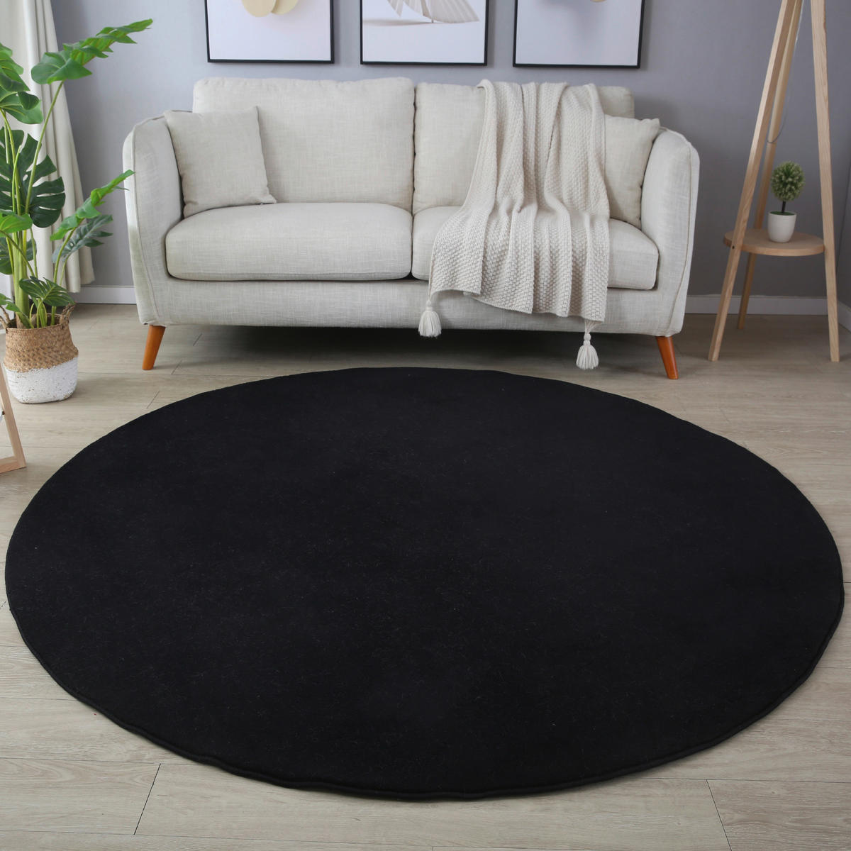 Ayyildiz Teppich SKY schwarz B/L: ca. 120x120 cm SKY - schwarz (120,00/120,00cm) - Ayyildiz