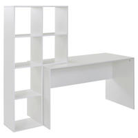 Schreibtisch weiß B/H/T: ca. 170x143,5x59 cm Schreibtisch - weiß (170,00/143,50/59,00cm) - Wohnling