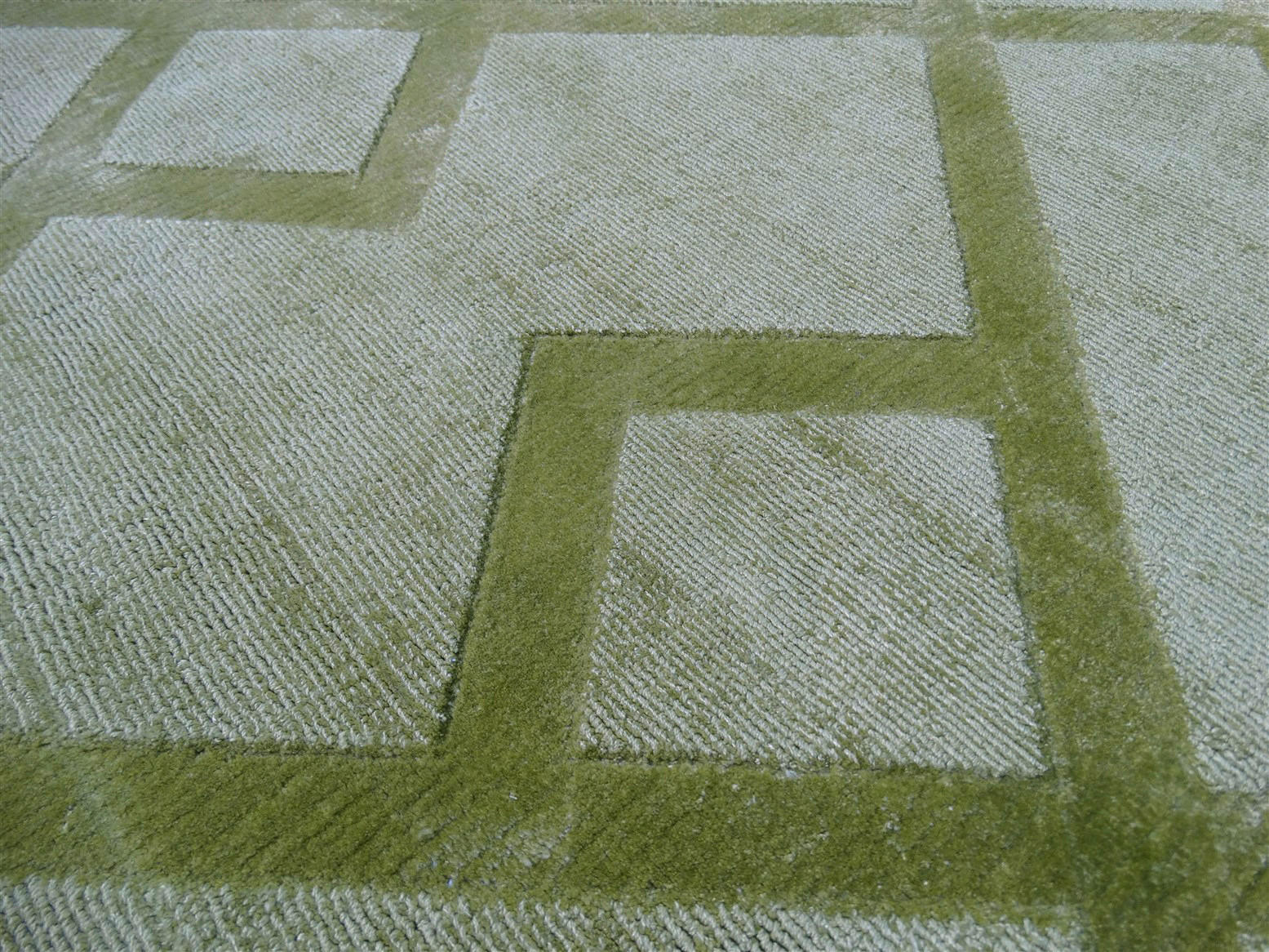 Thumbnail - Kayoom Kurzflorteppich Luxury 310 elegant grün B/H/L: ca. 120x0,8x170 cm