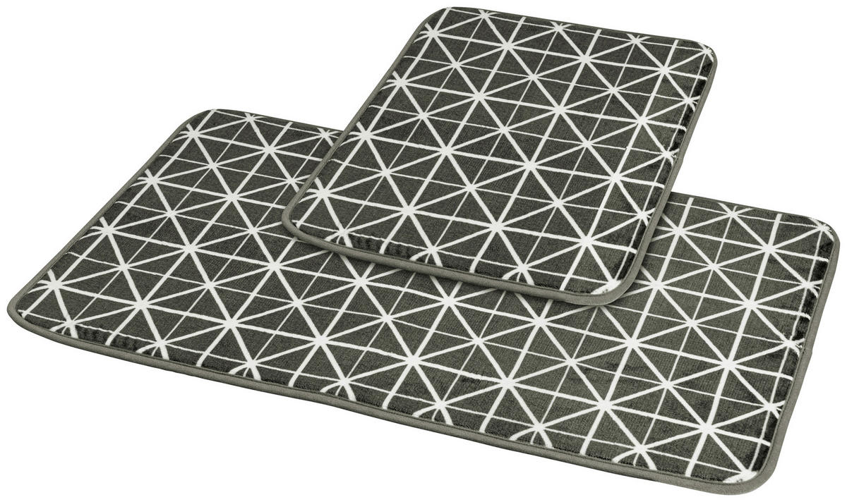 Badgarnitur Badgarnitur_Grafik_2tlg. anthra - weiß/anthrazit (50,00/80,00cm)