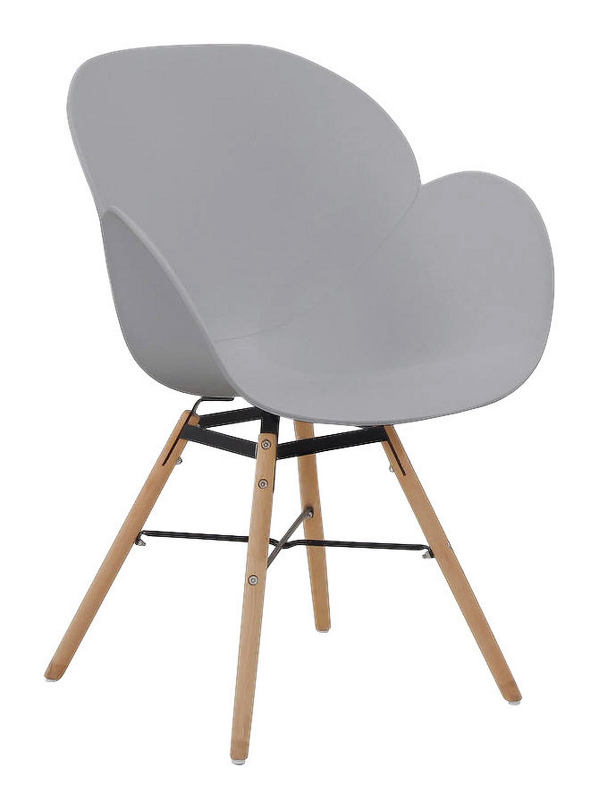Stuhl Amalia 100 2er grau Kunststoff B/H/T: ca. 59x83,5x57,5 cm Amalia 100 2er - Eiche/schwarz (59,00/83,50/57,50cm) - 360 Living
