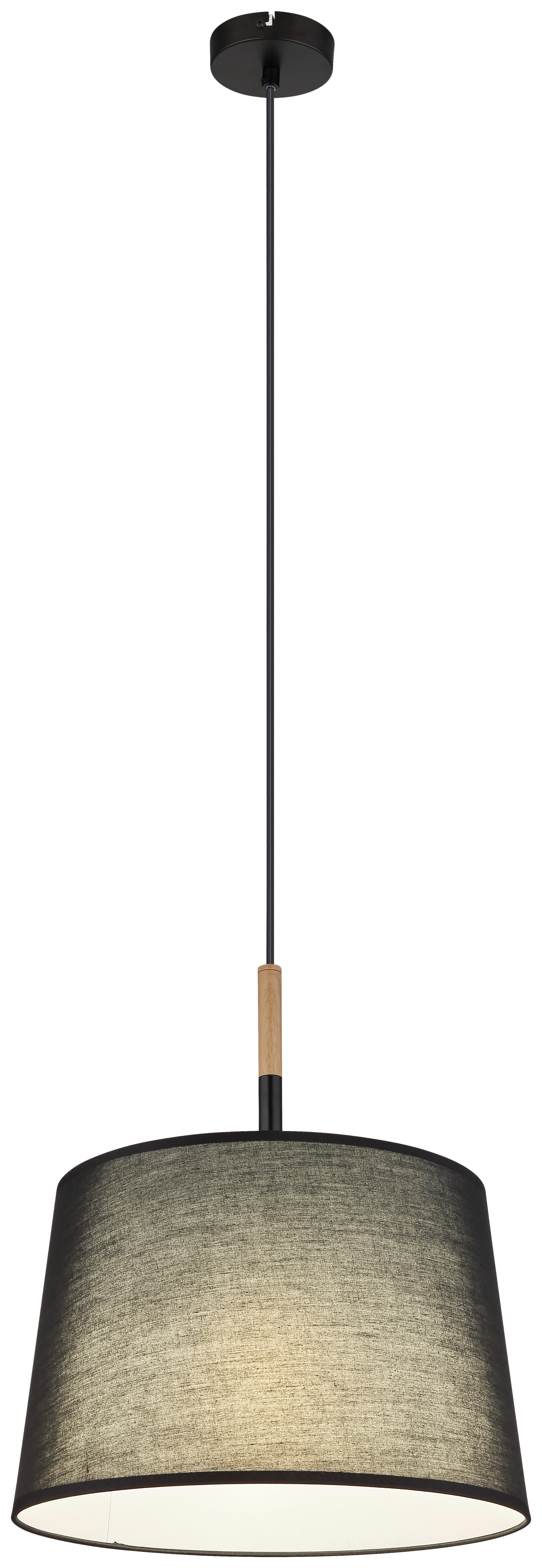 GLOBO Pendelleuchte mattschwarz braun Metall H/D: ca. 120x38 cm 1.0 Brennstellen KIKKI - braun/mattschwarz (38,00/120,00cm) - GLOBO