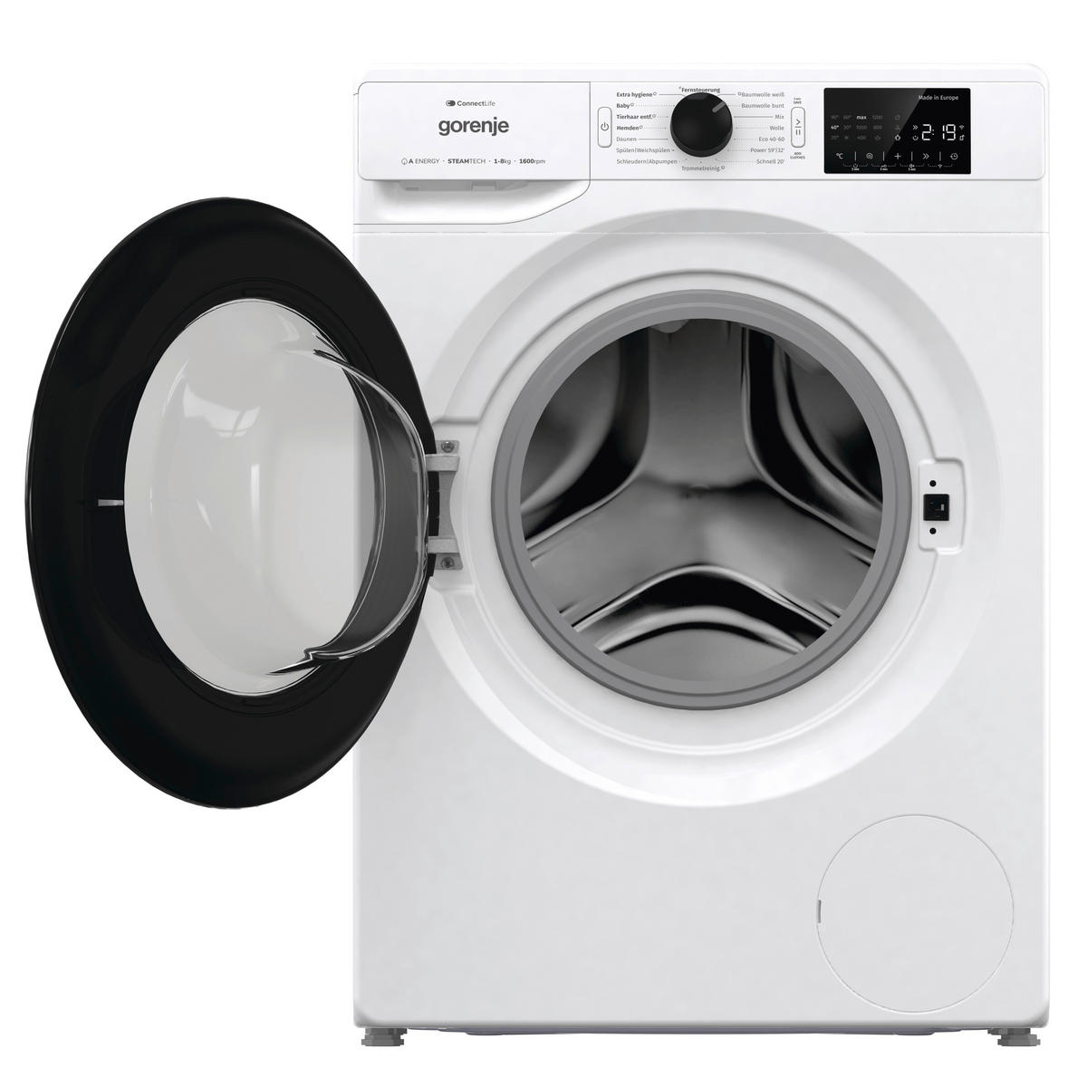 Gorenje Waschmaschine WPNEI86ATS weiß B/H/T: ca. 60x85x55 cm ca. 8 kg Waschmaschine WPNEI86ATS - weiß (60,00/85,00/55,00cm) - Gorenje