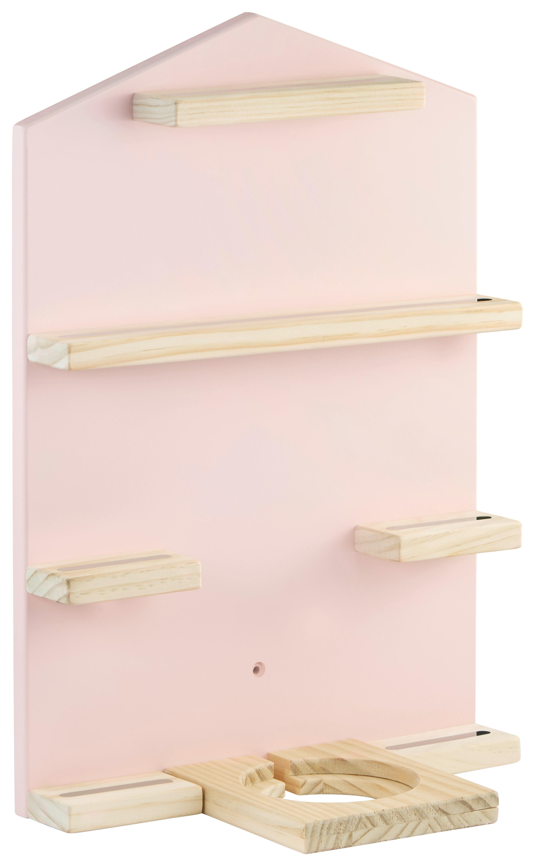 HAMA Wandregal für Hörspielfiguren rosa Holz B/H/L: ca. 7x44x31 cm Holzregal-Haus_für_Hörspielbox - rosa (31,00/7,00/44,00cm) - HAMA