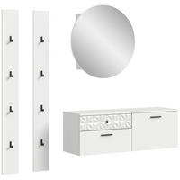 Garderobe Prisma weiß weiß Hochglanz B/H/T: ca. 172x192x34 cm Prisma - weiß (172,00/192,00/34,00cm) - xonox.home