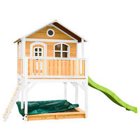 AXI Spielhaus Marc braun B/H/L: ca. 432x293x212 cm Marc - braun/weiß (212,00/432,00/293,00cm) - AXI