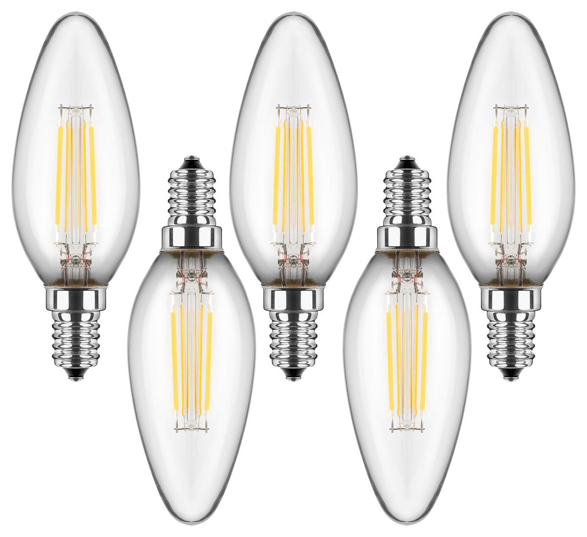 Blulaxa Kerzenlampe 49247 E14 LED-Kerzenlampe_5erPack_Blulaxa E14 - klar (3,50cm) - Blulaxa
