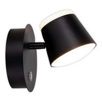 Näve Leuchten LED-Wandleuchte schwarz Metall Kunststoff B/H/T: ca. 12x12x14,5 cm TONDO - schwarz (12,00/12,00/14,50cm) - Näve Leuchten