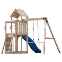 AXI Spielturm Moos blau B/H/L: ca. 342x267x375 cm Moos - braun/blau (375,00/342,00/267,00cm) - AXI