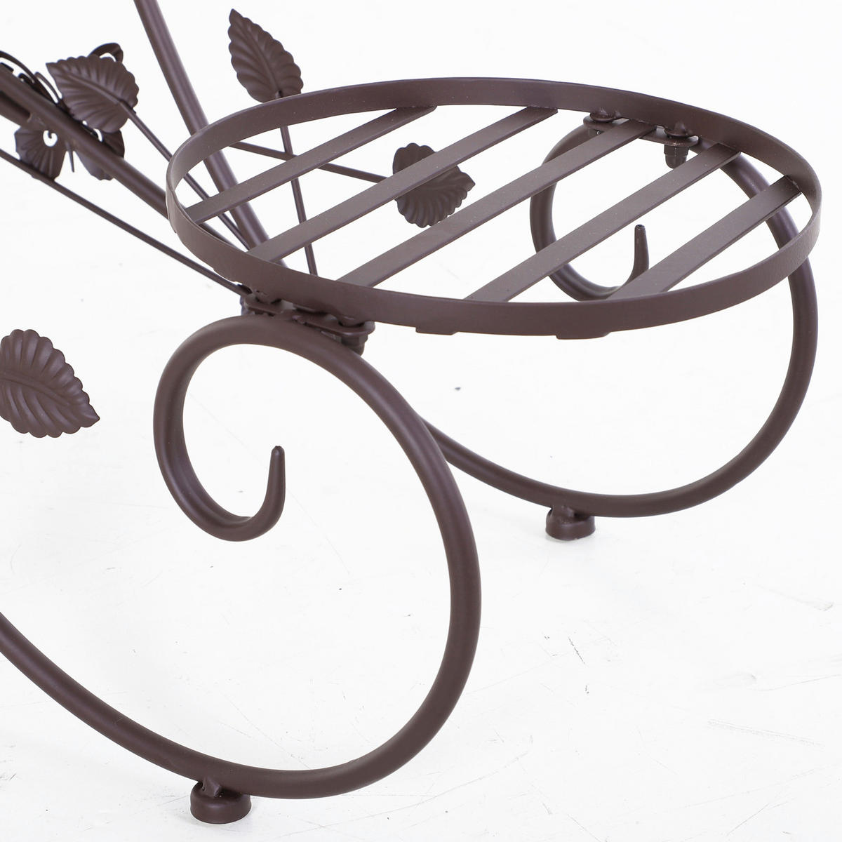 Outsunny Blumenständer bronze Metall B/H/L: ca. 28x66x75 cm Dreistufiges_Blumenständer - bronze (75,00/28,00/66,00cm) - Outsunny