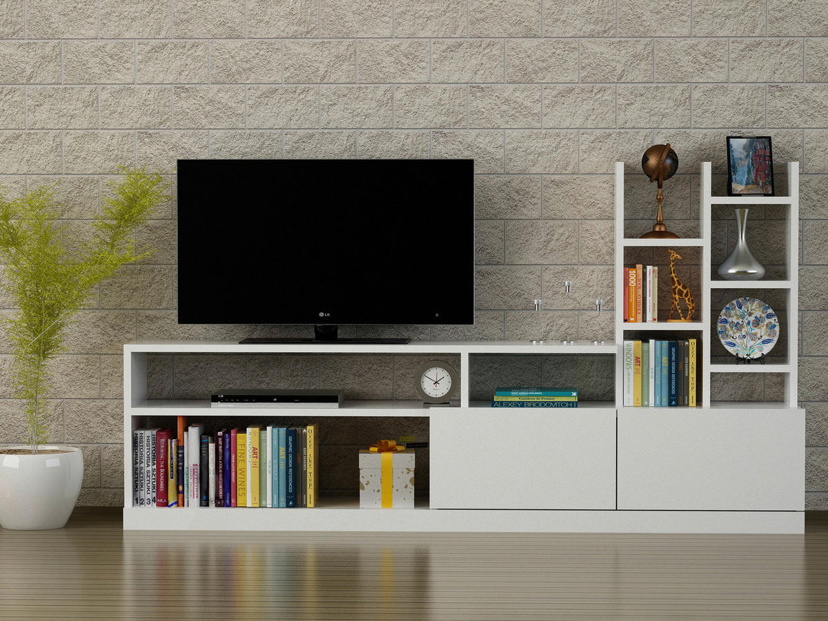 Wohnwand Dolunay B/H/T: ca. 165x91,3x25 cm Dolunay - (165,00/91,30/25,00cm) - moebel17