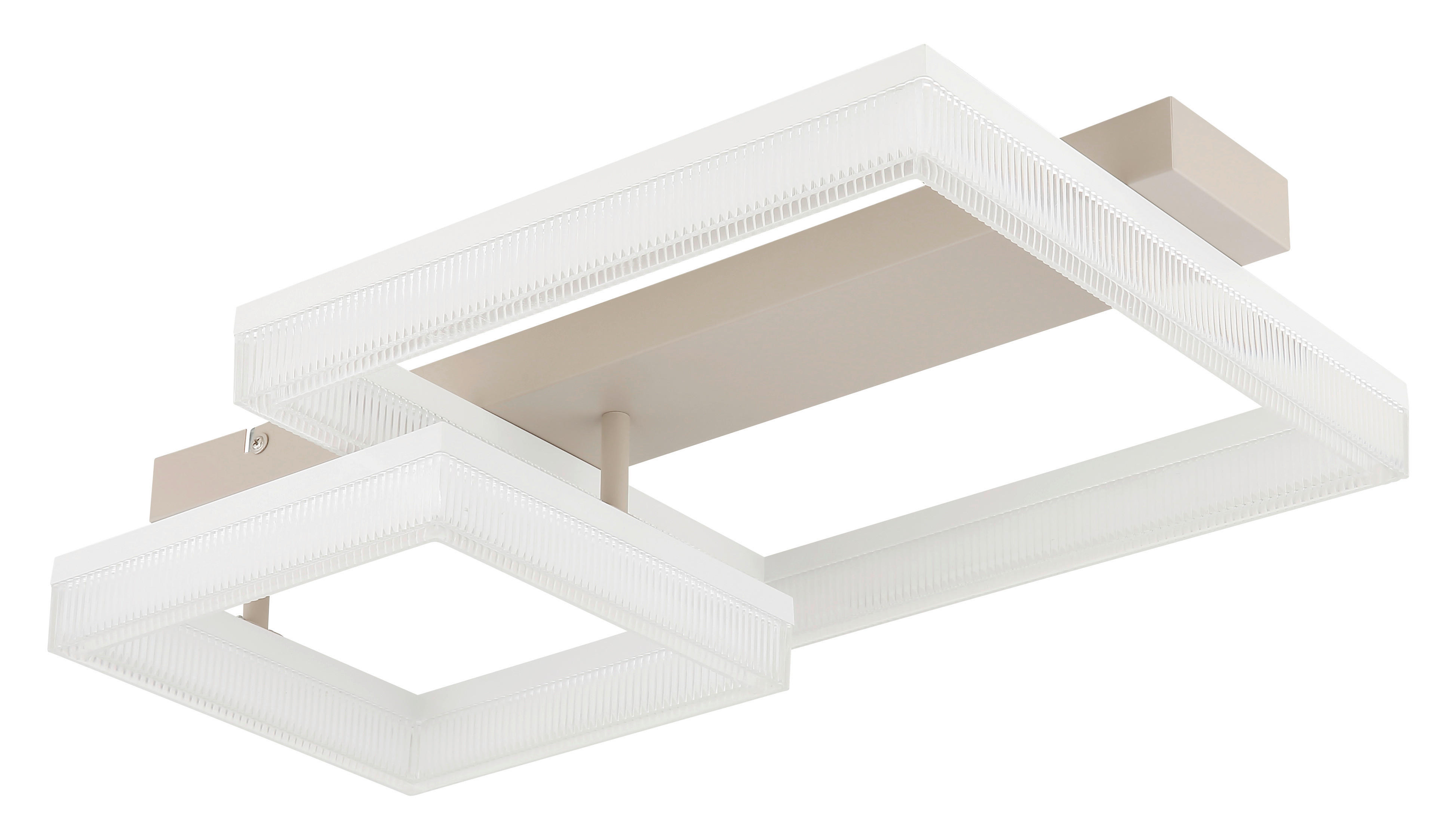 GLOBO Deckenleuchte sand weiß Kunststoff Metall B/H/L: ca. 33x12,3x53 cm 1 Brennstellen Zara - sand/weiß (53,00/33,00/12,30cm) - GLOBO