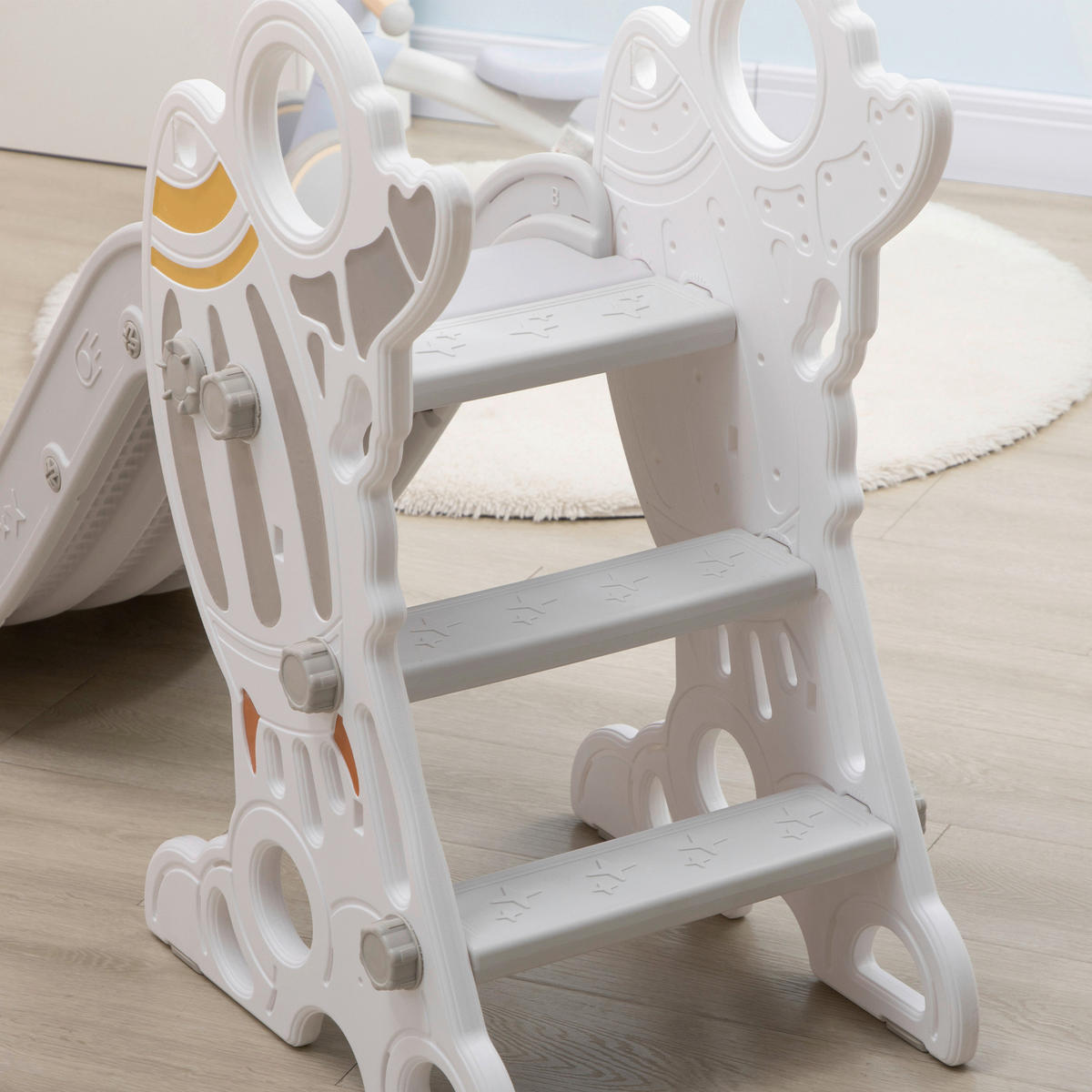 AIYAPLAY Outdoor-Spielzeug grau B/H/L: ca. 46,5x157x80 cm Kinderrutsche - grau (80,00/46,50/157,00cm) - AIYAPLAY