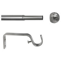 Stilgarnituren habito_rillball Edelstahloptik Metall ausziehbar von ca. 120 bis 210 cm 1.0 Läufe habito_rillball - Edelstahloptik - ondeco