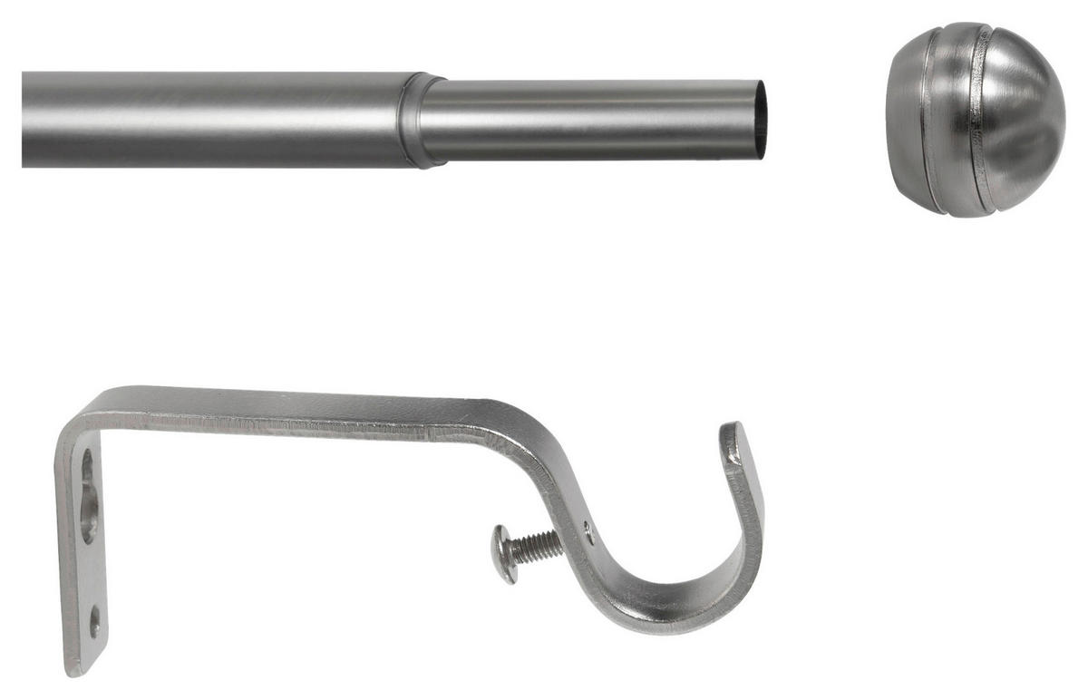 Stilgarnituren habito_rillball Edelstahloptik Metall ausziehbar von ca. 120 bis 210 cm 1.0 Läufe habito_rillball - Edelstahloptik - ondeco