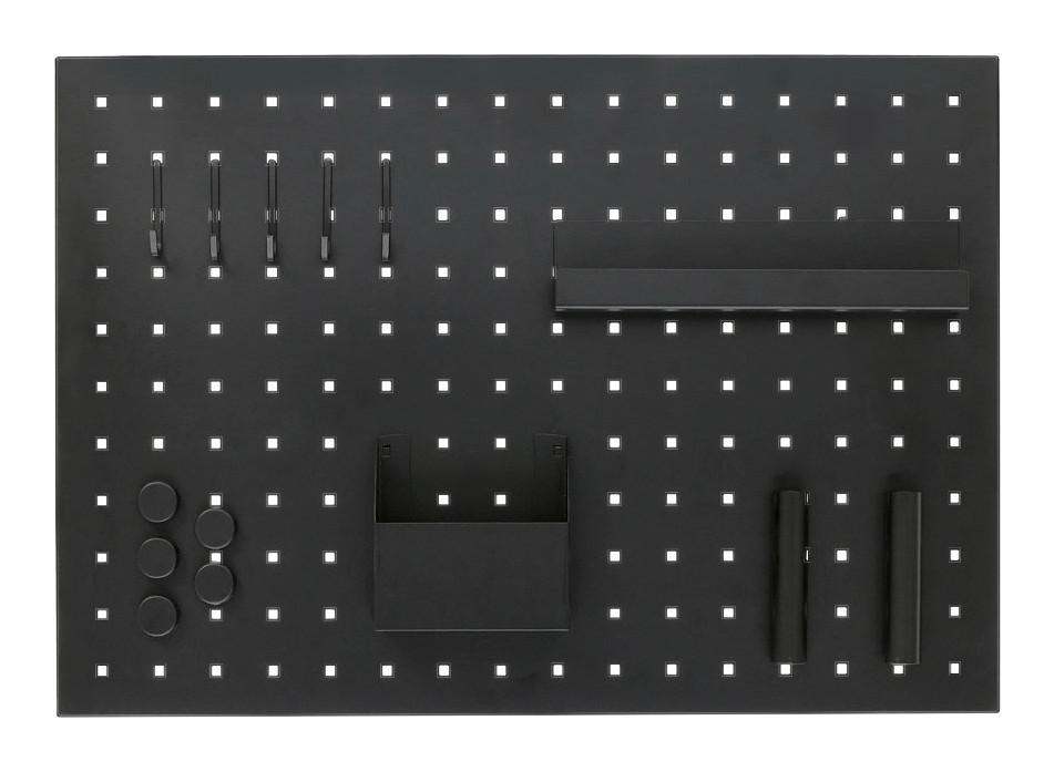 Zeller Memoboard Memoboard_mit_Utensilien - schwarz (50,00/35,00/15,00cm) - Zeller