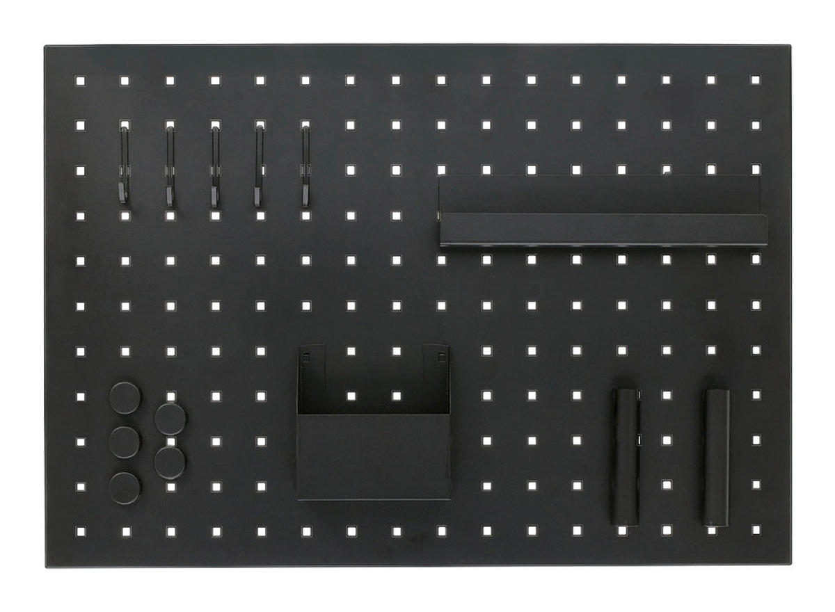 Zeller Memoboard Memoboard_mit_Utensilien - schwarz (50,00/35,00/15,00cm) - Zeller