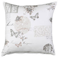 Dekokissen Fleur Fleur - hellgrau/weiß (45,00/45,00cm) - Home