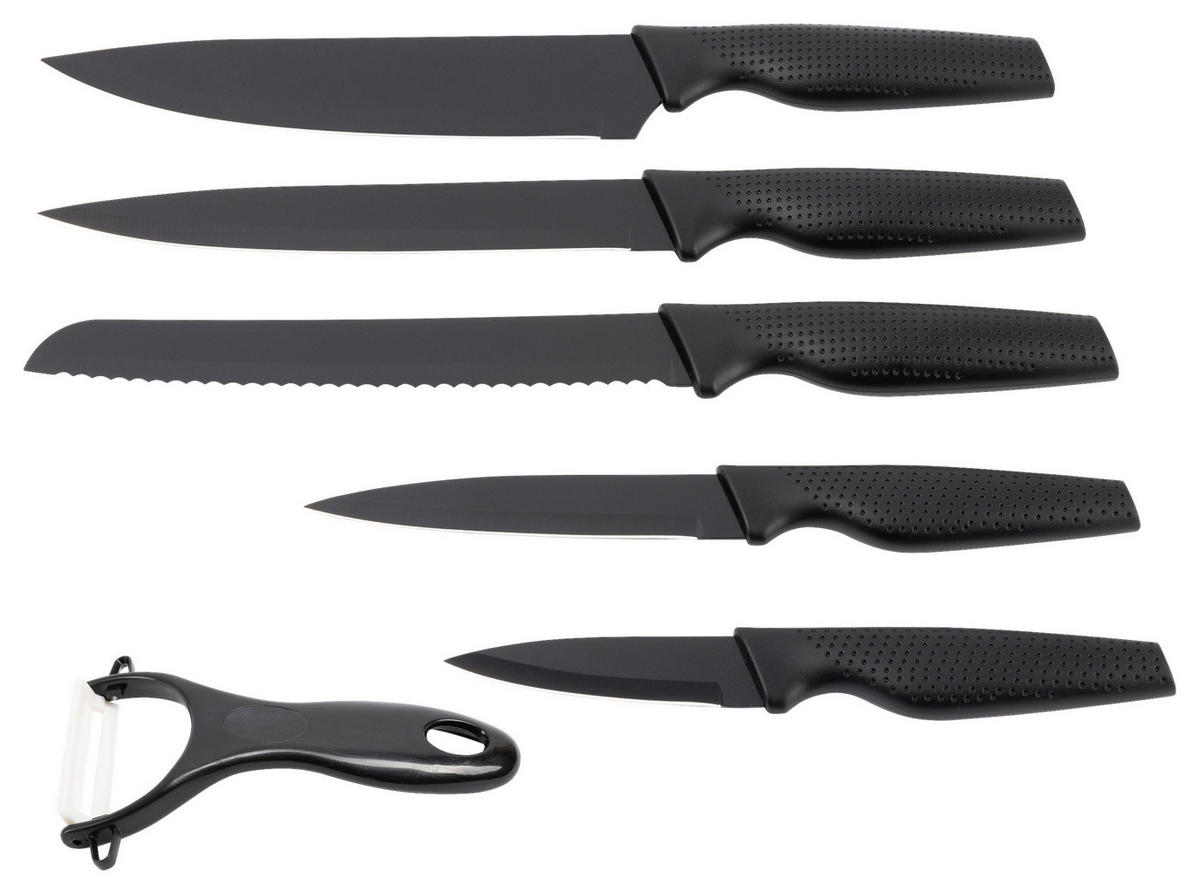 SAN IGNACIO Messerset WILLOW schwarz Edelstahl 6 tlg. WILLOW - schwarz - SAN IGNACIO