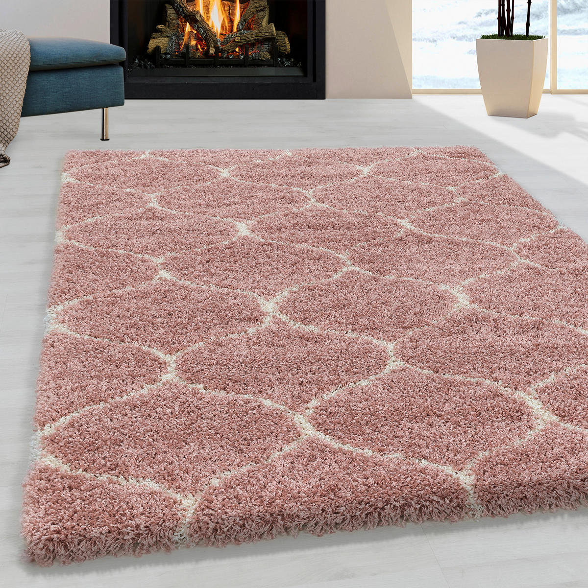 Ayyildiz Teppich SALSA rosa B/L: ca. 80x150 cm SALSA - rosa (80,00/150,00cm) - Ayyildiz
